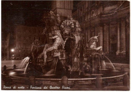 CARTOLINA ROMA FONTANA DEI QUATTRO FIUMI CON ANNULLO TARGHETTA MOSTRA INVENZIONI MILANO - Andere Monumenten & Gebouwen