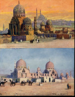 LE CAIIRE Cairo Tombeaux Des Khalifes Tombs Of The Califs Lot De 2 Cartes Postales Bis - Caïro