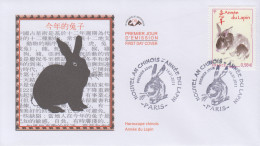 Enveloppe   FDC  1er  Jour    FRANCE     Nouvel  An  Chinois  :  Le  Lapin   2011 - 2010-2019