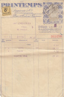 Facture AU PRINTEMPS - Lagnuiionie & Cie - Boulevard Haussmann PARIS - 1900 – 1949