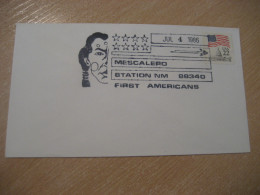 MESCALERO 1986 First Americans American Indians Indian Cancel Cover USA Indigenous Native History - Indiens D'Amérique