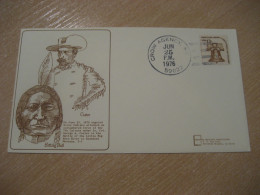 CROW AGENCY 1976 Custer Sitting Bull American Indians Indian Cancel Cover USA Indigenous Native History - Indianer