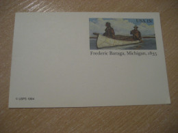 1984 Frederic Baraga Micihigan American Indians Indian Postal Stationery Card USA Indigenous Native History - Indianer