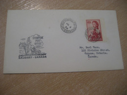 CALGARY 1959 To Oshawa Stampede Post Office American Indians Indian Cancel Cover CANADA Indigenous Native History - Indiens D'Amérique