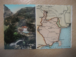 LE SAUT DU LOUP Plan De L'Excursion La Cote D'Azur Alpes Maritimes Postcard FRANCE - Altri & Non Classificati