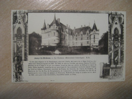 AZAY-LE-RIDAU Chateau Castle Postcard FRANCE - Châteaux