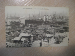 MARSEILLE Bassins De La Joliette Harbor Ship Stage Coach Bouches-du-Rhone Postcard FRANCE - Joliette, Zona Portuaria