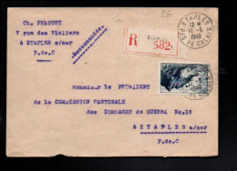 SEUL SUR LETTRE RECOMMANDEE DE ETAPLES PAS DE CALAIS 1948 - 1921-1960: Période Moderne