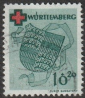 Franz. Zone- Württemberg-Hohenzollern: 1949, Mi. Nr. 40 A, 10+20 Pfg. Deutsches Rotes Kreuz. Gestpl./used - Wurtemberg