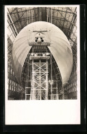 AK Bau Des Zeppelin LZ 130, Blick In Die Luftschiffhalle  - Dirigeables