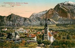 13728280 Ragaz Bad SG Protestantische Kirche Mit Dem Falkniss  - Sonstige & Ohne Zuordnung