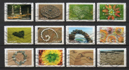 - FRANCE Adhésifs Oblitérés - Série Complète LAND ART 2024 (12 Timbres) - - Used Stamps