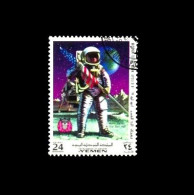 KR Jemen / Kingdom Of Yemen: 'Apollo-11 In Space – Lunar Landing., 1969', Mi. 798A; Yv. PA.96A Oo - Asien