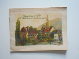 ALSACE, ANCIEN LIVRET CHEMINS DE FER D'ALSACE ET DE LORRAINE - Zonder Classificatie