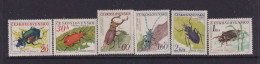 CZECHOSLOVAKIA  - 1962 Beetles Set Never Hinged Mint - Unused Stamps