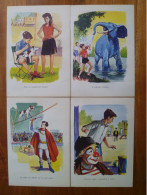 Lot 7 Dessin Illustration En Couleur De François Batet Pellejero (1921 - 2015) - Andere & Zonder Classificatie