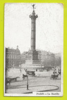 75 PARIS Place De La Bastille En 1919 Beaux Attelages Chevaux - Squares