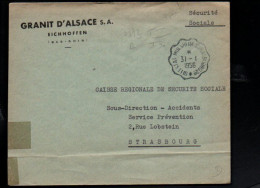 AMBULANT SELESTAT MOLSHEIM STRASBOURG 2° 1956 - Bahnpost