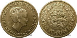 Danemark - Royaume - Marguerite II / Margrete II - 20 Kroner 2015 JS;HW - SUP/MS60 - Mon6498 - Dinamarca