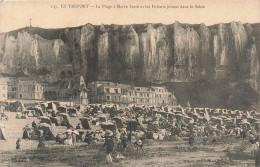 FRANCE - Le Tréport - Vue Sur La Plage à Marée Basse Et Les Enfants Jouant Dans Le Sable - Animé- Carte Postale Ancienne - Le Treport