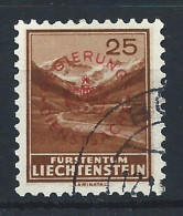 Liechtenstein Service N°16a Obl (FU) 1935/36 - T.P De 1935 Avec Surcharge A - Dienstzegels