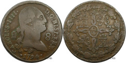 Espagne - Royaume - Charles IV - 8 Maravedis 1794 Ségovie - TB+/VF35 - Mon5780 - Primi Conii