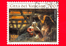 VATICANO - Usato - 1994 - Natale - Sacra Famiglia - Tintoretto - 700 L. - Usados