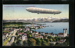 AK Friedrichshafen, Zeppelin`sches Luftschiff, Zug  - Dirigeables