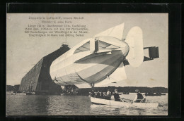 AK Zeppelin`s Neues Luftschiff, Neues Modell 4 1908  - Dirigibili