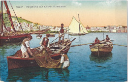 Napoli - Mergellina Con Barche Di Pescatori Animata - Napoli