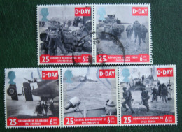 Strip D-DAY 50TH ANNIVERSARY WWII (Mi 1517-1521) 1994 Used Gebruikt Oblitere ENGLAND GRANDE-BRETAGNE GB GREAT BRITAIN - Gebruikt