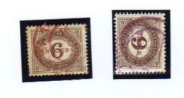 Österreich, Ca.1900, 2 X Porto MiNr.27 In Verschiedenen Brauntönen, Jeweils Mit Rotem Stempel (10288E) - Taxe