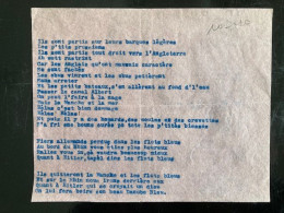 Tract Presse Clandestine Résistance Belge WWII WW2 Poème Satyre Wallon (Ils Sont Partis...) - Documents