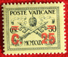 DEFINITIVE OVERPRINT 1931 Mi 16 Yv 39 ONGEBRUIKT / MH VATICANO VATICAN VATICAAN - Ongebruikt