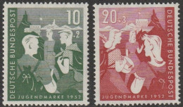 BRD: 1952, Mi. Nr. 153-54, Jugend: Zweiter Bundesjugendplan.   **/MNH - Nuevos