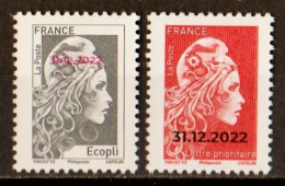 2022  N° 5642A Et 5642B   "Marianne-L'Engagée" Surchargés 31/12/2022   Neufs**   (TIRAGE LIMITE) - Unused Stamps