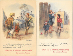 Illustration F. Poulbot: Ligue Nationale Contre Le Taudis - Lot De 2 Cartes (Offert Par La Blédine Jacquemaire) - Poulbot, F.