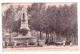 CHERBOURG Monument élevé à La Mémoire Des Soldats Et Marins Morts Aux Colonies (carte Animée) - Cherbourg