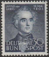 BRD: 1953, Mi. Nr. 166,  30 Pfg. 150. Geburtstag  Von Justus Von Liebig.   **/MNH - Ungebraucht