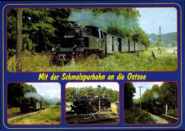 CPA Ostsee, Schmalspurbahn, Lokomotive Nr. 9948027 - Treni