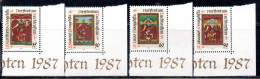 LIECHTENSTEIN 1987 CHRISTMAS NATALE NOEL WEIHNACHTEN NAVIDAD COMPLETE SET SERIE COMPLETA MNH - Ongebruikt