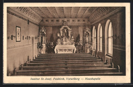 AK Feldkirch /Vorarlberg, Institut St. Josef, Inneres Der Kapelle  - Autres & Non Classés