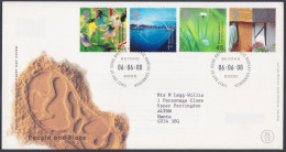 GB Great Britain 2000 FDC People And Place, Bridge, Flower, Grass, Pottery, Children Pictorial Postmark, First Day Cover - Brieven En Documenten