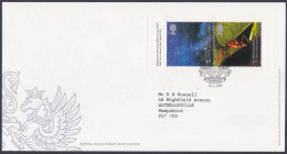 GB Great Britain 2000 FDC Space, Stars, Ant, Insect, London Zoo, Se-tenant, Pictorial Postmark, First Day Cover - Brieven En Documenten