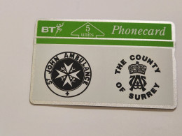 United Kingdom-(BTG-016)-ST.John Ambulance Surrey-(65)(5units)(132H25437)(tirage-500)(price Cataloge-12.00£-mint) - BT Emissioni Generali