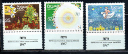 PORTOGALLO PORTUGAL 1987 CHRISTMAS  NATALE NOEL NAVIDAD WEIHNACHTEN NATAL COMPLETE SET SERIE COMPLETA MNH - Nuovi