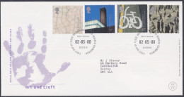 GB Great Britain 2000 FDC Art & Craft, Dog, Bicycle, Cycle, Tate Modern Museum, Arts Pictorial Postmark, First Day Cover - Brieven En Documenten