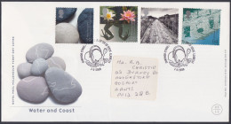 GB Great Britain 2000 FDC Water And Coast, Frog, Tide, Ocean, Stones, Pictorial Postmark, First Day Cover - Brieven En Documenten