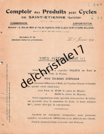 42 0495 SAINT ETIENNE LOIRE 1919 Info Envoi Caisses Flacons Huile De Vaseline Comptoir Produits Pour Cycles Rue Du Mont  - 1900 – 1949