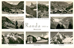 13715402 Randa VS Gesamtansicht Mit Alpenpanorama Matterhorn Bisgletscher Kirche - Autres & Non Classés